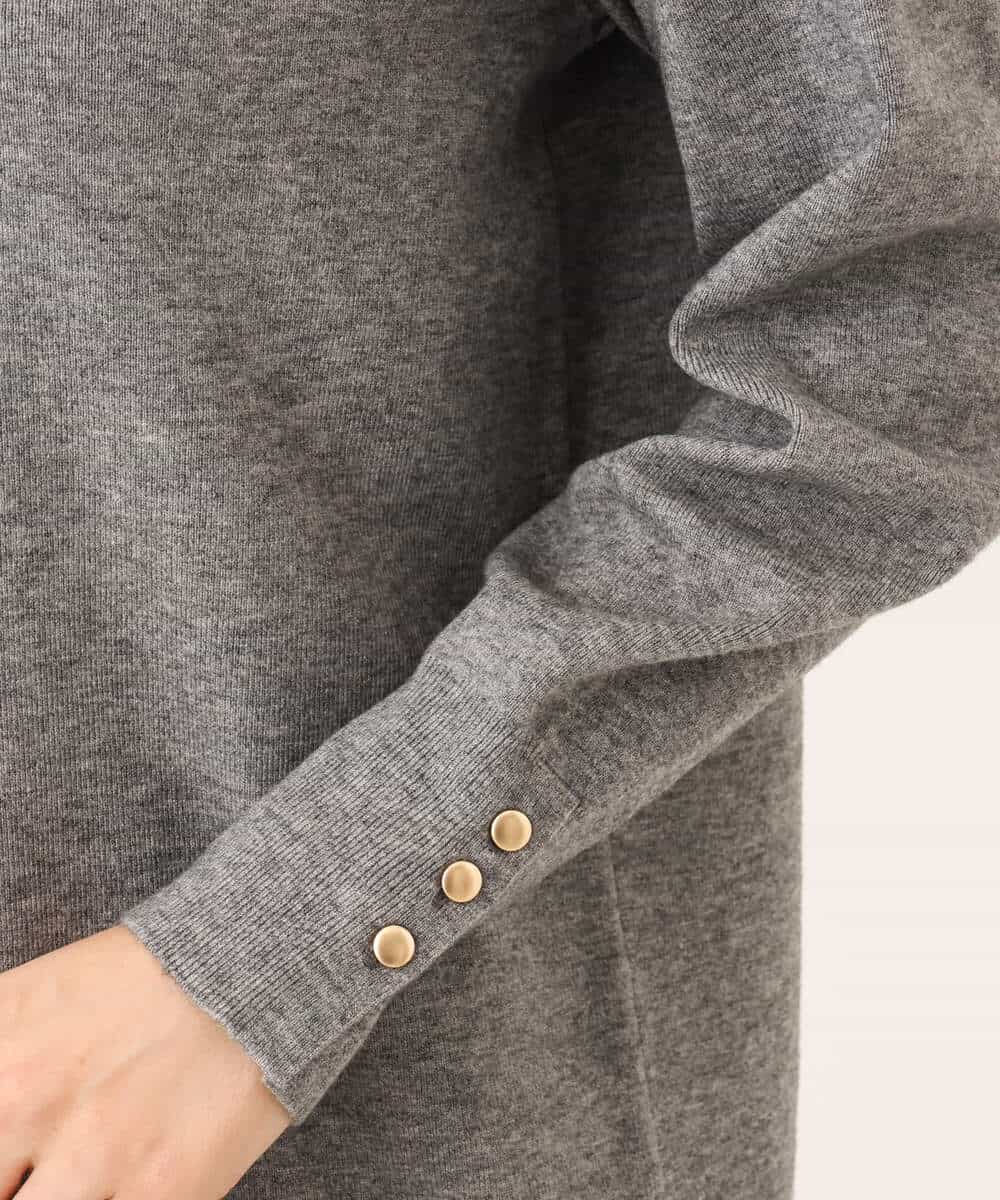FKPAG43200 MK MICHEL KLEIN(MK ミッシェルクラン) [洗える]Vネックニットワンピース グレー
