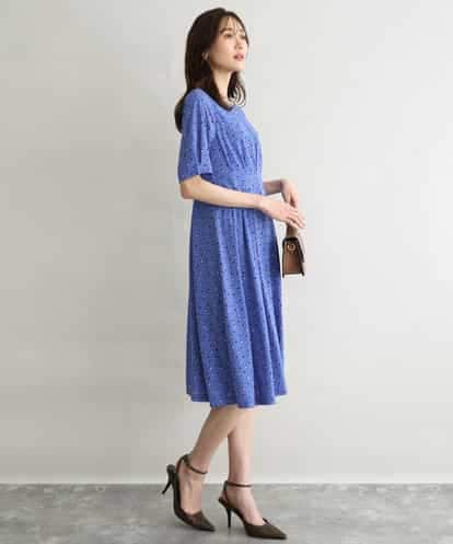 FKPGD50190 MK MICHEL KLEIN [イージーケア/洗える]タックデザインジャージーワンピース