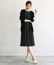 FKPGD50190 MK MICHEL KLEIN(MK ミッシェルクラン) [イージーケア/洗える]タックデザインジャージーワンピース ブルー