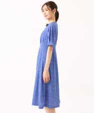 FKPGD50190 MK MICHEL KLEIN(MK ミッシェルクラン) [イージーケア/洗える]タックデザインジャージーワンピース ブルー