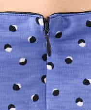 FKPGD50190 MK MICHEL KLEIN(MK ミッシェルクラン) [イージーケア/洗える]タックデザインジャージーワンピース ブルー