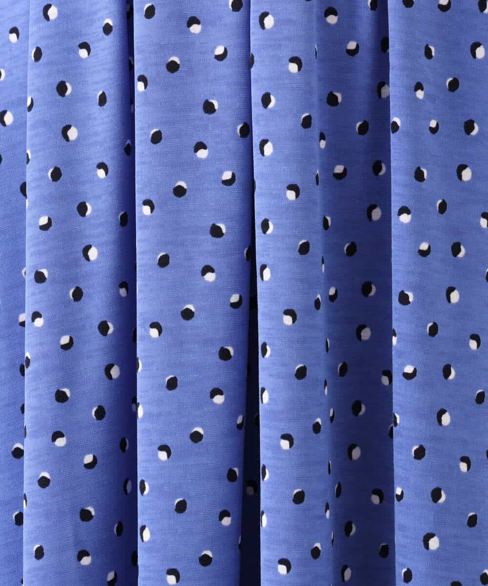 FKPGD50190 MK MICHEL KLEIN(MK ミッシェルクラン) [イージーケア/洗える]タックデザインジャージーワンピース ブルー