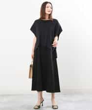 FKPIS04190 MK MICHEL KLEIN(MK ミッシェルクラン) ニットベスト×カットワンピース ツインセット/洗える ブラウン