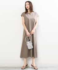 FKPIS04190 MK MICHEL KLEIN(MK ミッシェルクラン) ニットベスト×カットワンピース ツインセット/洗える ブラウン