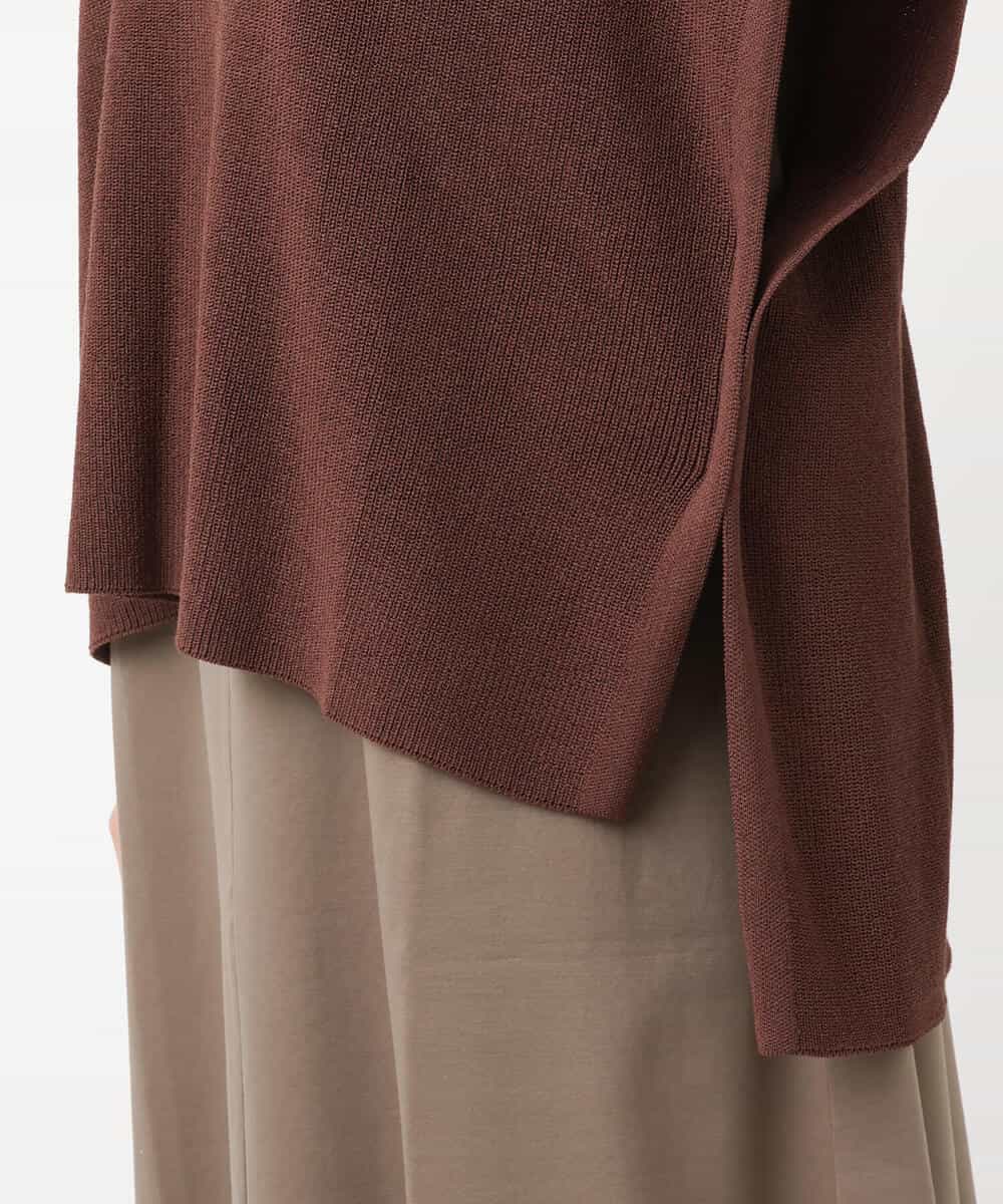 FKPIS04190 MK MICHEL KLEIN(MK ミッシェルクラン) ニットベスト×カットワンピース ツインセット/洗える ブラウン