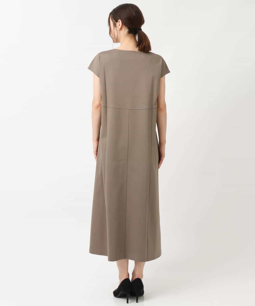FKPIS04190 MK MICHEL KLEIN(MK ミッシェルクラン) ニットベスト×カットワンピース ツインセット/洗える ブラウン