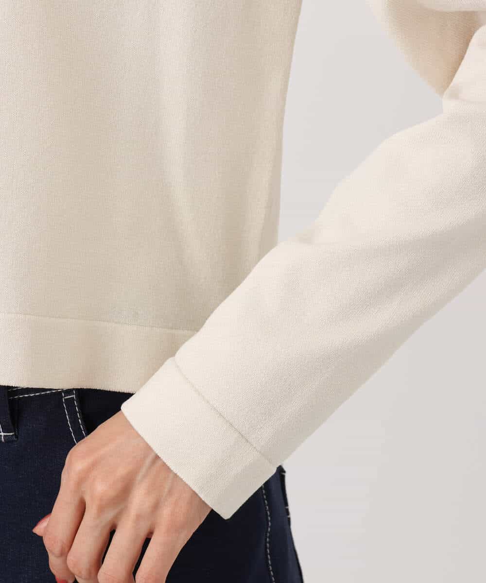 FKSAD30140 MK MICHEL KLEIN(MK ミッシェルクラン) ドット釦コンパクトニットカーディガン/洗える アイボリー