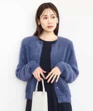 FKSAD44160 MK MICHEL KLEIN(MK ミッシェルクラン) フェザーニットカーディガン/洗える ベージュ