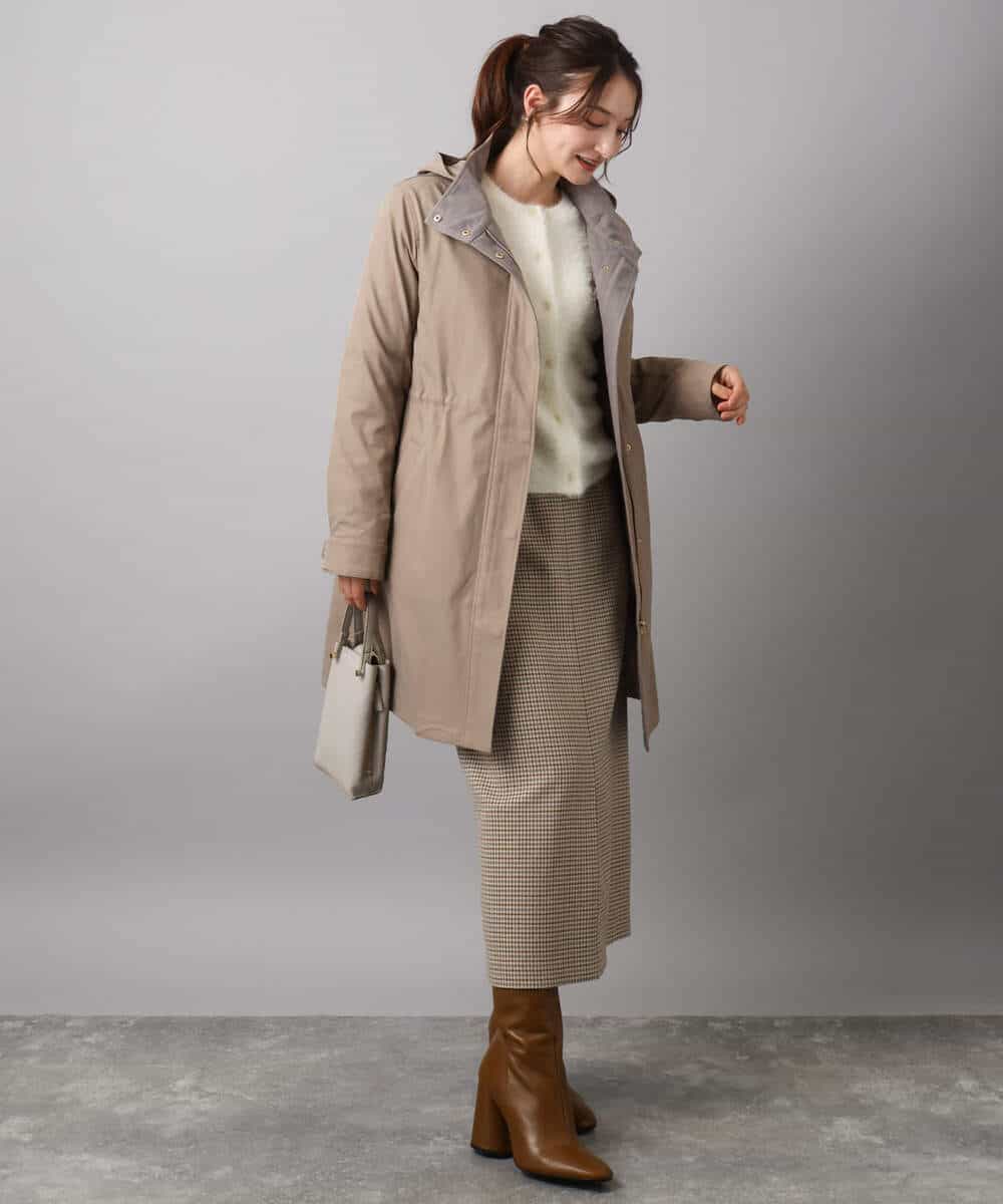 FKSAD44160 MK MICHEL KLEIN(MK ミッシェルクラン) フェザーニットカーディガン/洗える ベージュ
