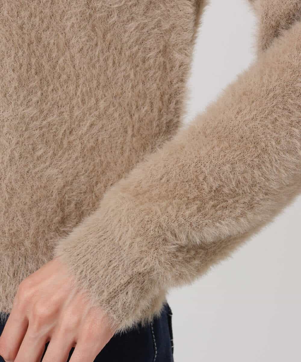 FKSAD44160 MK MICHEL KLEIN(MK ミッシェルクラン) フェザーニットカーディガン/洗える ベージュ
