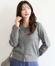 FKSAG43150 MK MICHEL KLEIN(MK ミッシェルクラン) [洗える]衿付きニットカーディガン グレー