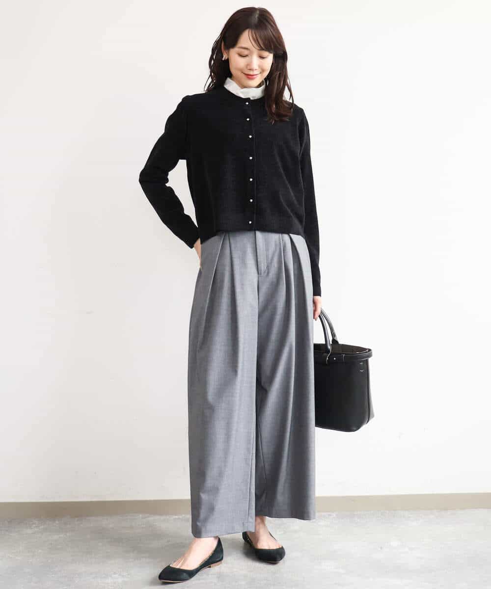 FKSAG45150 MK MICHEL KLEIN(MK ミッシェルクラン) [洗える]モールヤーンニットカーディガン ブルー