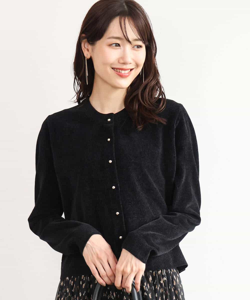 FKSAG45150 MK MICHEL KLEIN(MK ミッシェルクラン) [洗える]モールヤーンニットカーディガン ブルー