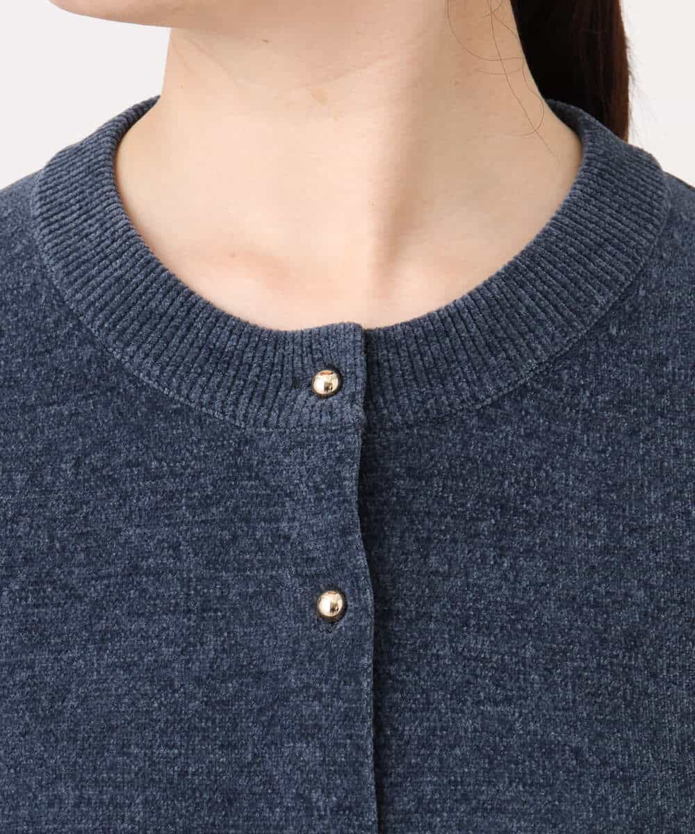 FKSAG45150 MK MICHEL KLEIN(MK ミッシェルクラン) [洗える]モールヤーンニットカーディガン ブルー