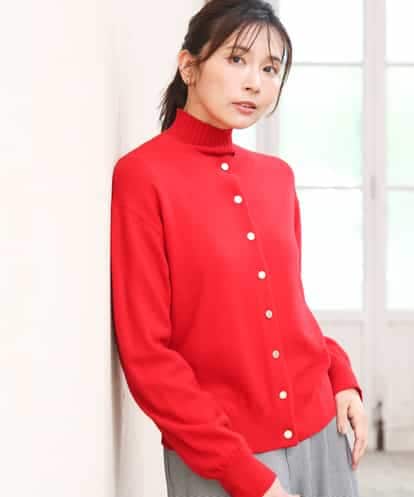 FKSAG56160 MK MICHEL KLEIN [ウール100/洗える]SUPER FINE WOOLベーシックカーディガン