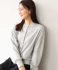 FKSAG56160 MK MICHEL KLEIN(MK ミッシェルクラン) [ウール100/洗える]SUPER FINE WOOLベーシックカーディガン グレー