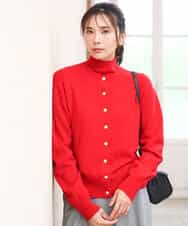 FKSAG56160 MK MICHEL KLEIN(MK ミッシェルクラン) [ウール100/洗える]SUPER FINE WOOLベーシックカーディガン グレー