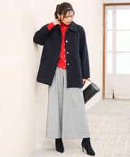 FKSAG56160 MK MICHEL KLEIN(MK ミッシェルクラン) [ウール100/洗える]SUPER FINE WOOLベーシックカーディガン グレー