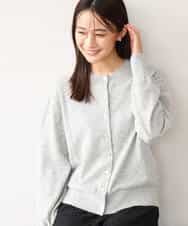 FKSAG56160 MK MICHEL KLEIN(MK ミッシェルクラン) [ウール100/洗える]SUPER FINE WOOLベーシックカーディガン グレー