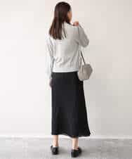 FKSAG56160 MK MICHEL KLEIN(MK ミッシェルクラン) [ウール100/洗える]SUPER FINE WOOLベーシックカーディガン グレー