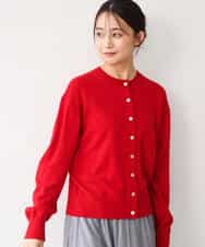 FKSAG56160 MK MICHEL KLEIN(MK ミッシェルクラン) [ウール100/洗える]SUPER FINE WOOLベーシックカーディガン グレー