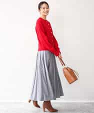 FKSAG56160 MK MICHEL KLEIN(MK ミッシェルクラン) [ウール100/洗える]SUPER FINE WOOLベーシックカーディガン グレー