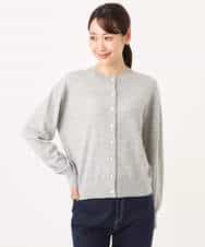 FKSAG56160 MK MICHEL KLEIN(MK ミッシェルクラン) [ウール100/洗える]SUPER FINE WOOLベーシックカーディガン グレー