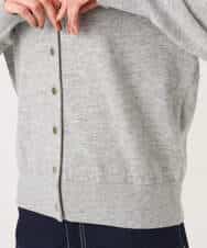 FKSAG56160 MK MICHEL KLEIN(MK ミッシェルクラン) [ウール100/洗える]SUPER FINE WOOLベーシックカーディガン グレー