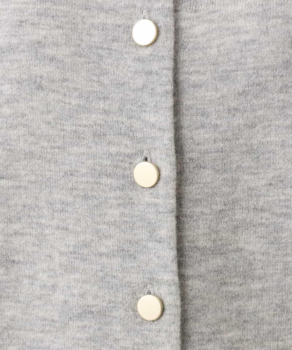 FKSAG56160 MK MICHEL KLEIN(MK ミッシェルクラン) [ウール100/洗える]SUPER FINE WOOLベーシックカーディガン グレー