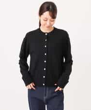 FKSAG56160 MK MICHEL KLEIN(MK ミッシェルクラン) [ウール100/洗える]SUPER FINE WOOLベーシックカーディガン グレー