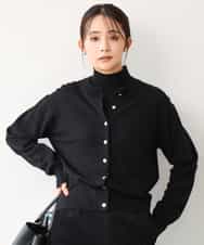 FKSAG56160 MK MICHEL KLEIN(MK ミッシェルクラン) [ウール100/洗える]SUPER FINE WOOLベーシックカーディガン ブラック