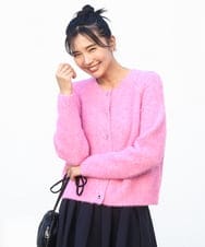 FKSBD50160 MK MICHEL KLEIN(MK ミッシェルクラン) ヘアリーニットカーディガン/洗える ピンク