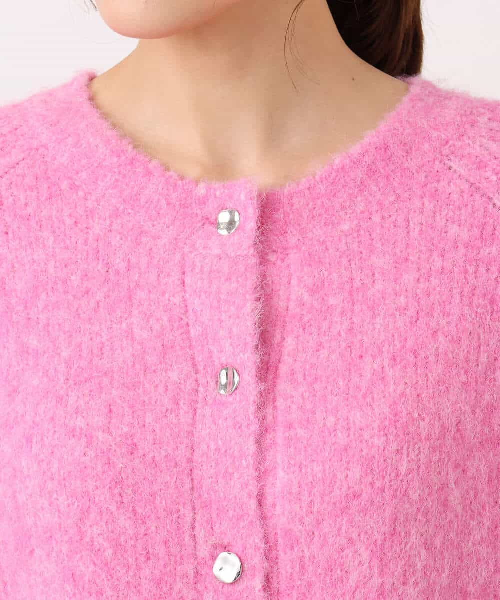 FKSBD50160 MK MICHEL KLEIN(MK ミッシェルクラン) ヘアリーニットカーディガン/洗える ピンク
