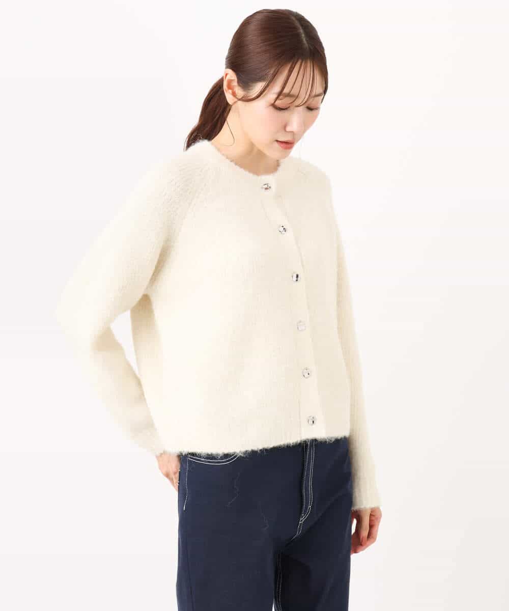 FKSBD50160 MK MICHEL KLEIN(MK ミッシェルクラン) ヘアリーニットカーディガン/洗える ピンク