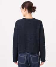 FKSDD10190 MK MICHEL KLEIN(MK ミッシェルクラン) ニットツィードジャケット/洗える ネイビー