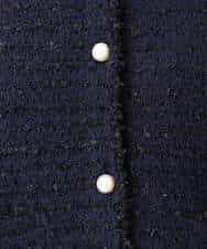 FKSDD10190 MK MICHEL KLEIN(MK ミッシェルクラン) ニットツィードジャケット/洗える ネイビー