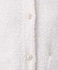 FKSDD10190 MK MICHEL KLEIN(MK ミッシェルクラン) ニットツィードジャケット/洗える ネイビー