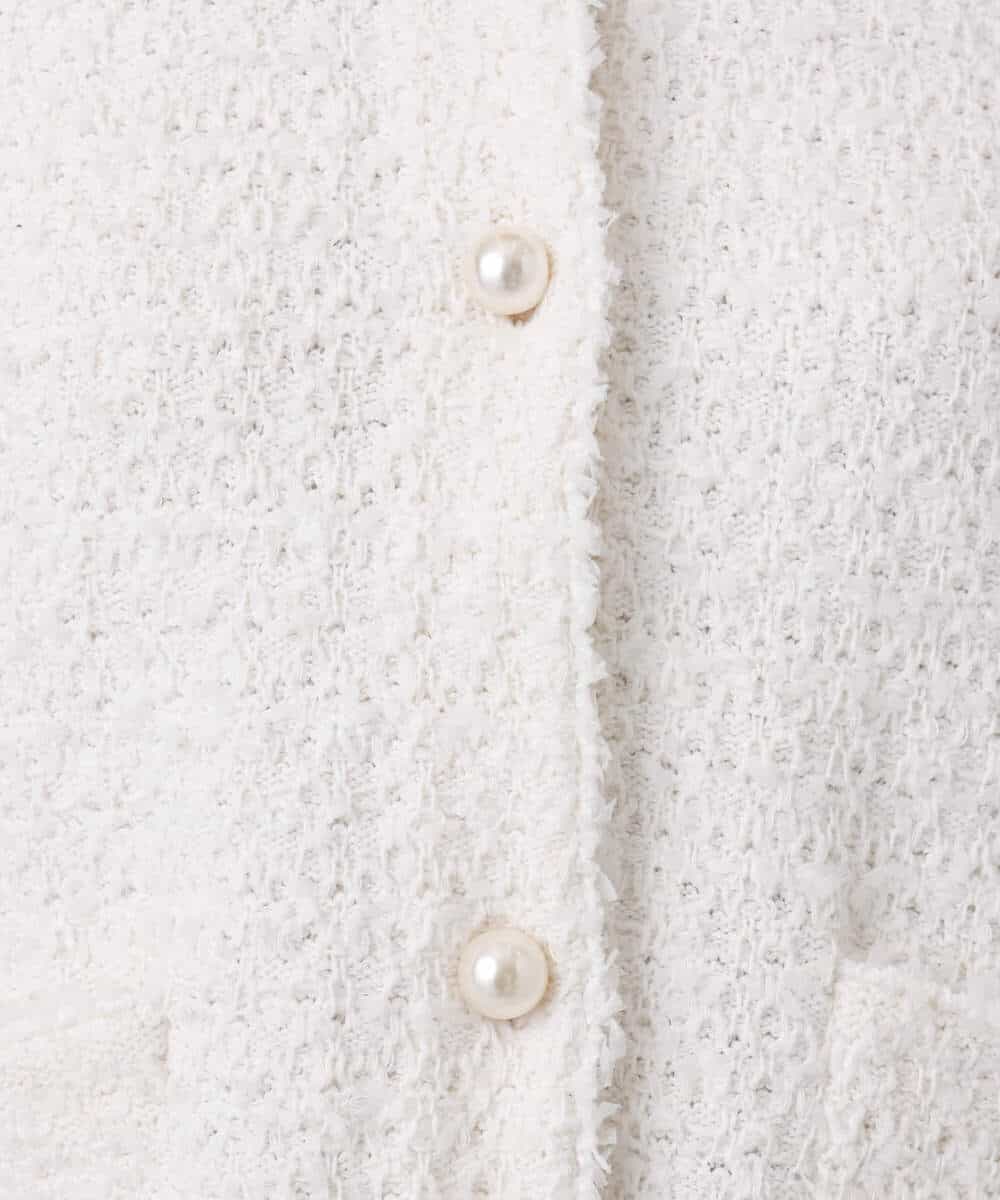 FKSDD10190 MK MICHEL KLEIN(MK ミッシェルクラン) ニットツィードジャケット/洗える ネイビー