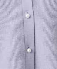 FKSDD60170 MK MICHEL KLEIN(MK ミッシェルクラン) ペプラムデザインVネックニットカーディガン/洗える ラベンダー