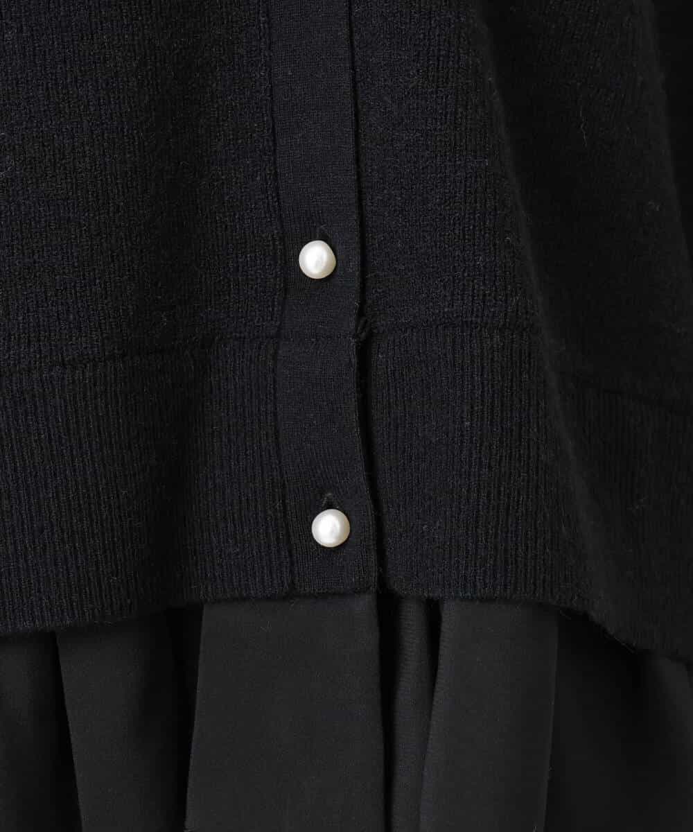 FKSDD60170 MK MICHEL KLEIN(MK ミッシェルクラン) ペプラムデザインVネックニットカーディガン/洗える ラベンダー