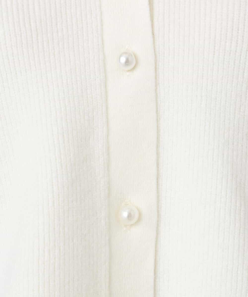 FKSDD60170 MK MICHEL KLEIN(MK ミッシェルクラン) ペプラムデザインVネックニットカーディガン/洗える ラベンダー