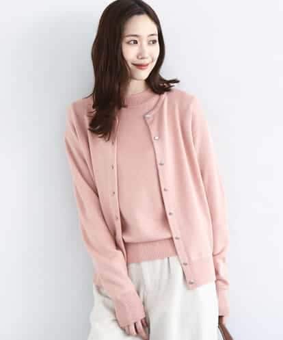 FKSDD61140 MK MICHEL KLEIN キラキラ ラメニットカーディガン/洗える