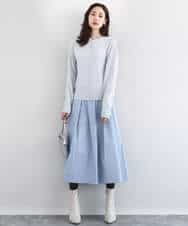 FKSDD61140 MK MICHEL KLEIN(MK ミッシェルクラン) キラキラ ラメニットカーディガン/洗える サーモンオレンジ