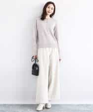 FKSDD61140 MK MICHEL KLEIN(MK ミッシェルクラン) キラキラ ラメニットカーディガン/洗える サーモンオレンジ