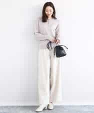 FKSDD61140 MK MICHEL KLEIN(MK ミッシェルクラン) キラキラ ラメニットカーディガン/洗える サーモンオレンジ