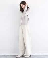 FKSDD61140 MK MICHEL KLEIN(MK ミッシェルクラン) キラキラ ラメニットカーディガン/洗える サーモンオレンジ