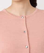 FKSDD61140 MK MICHEL KLEIN(MK ミッシェルクラン) キラキラ ラメニットカーディガン/洗える サーモンオレンジ