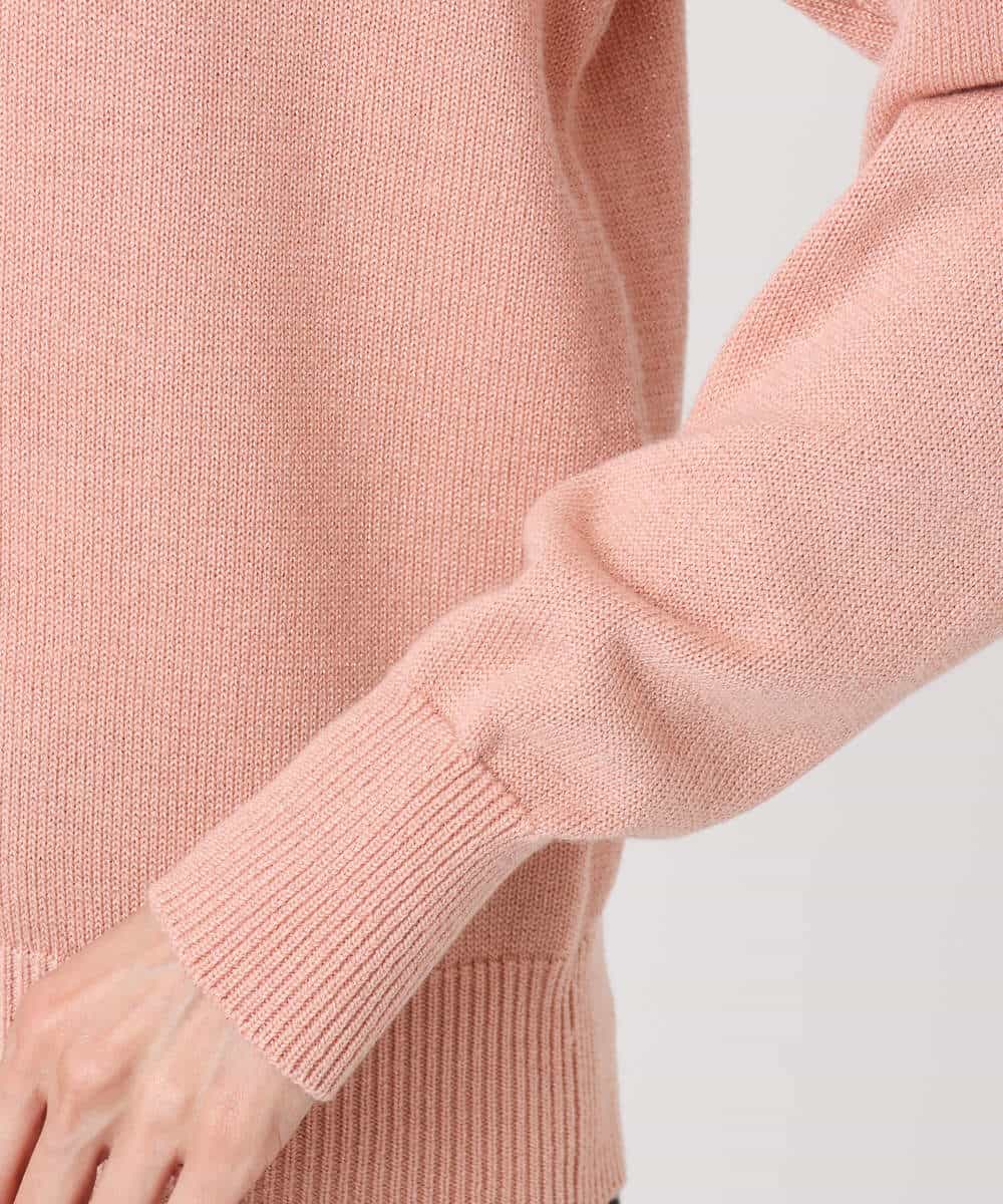 FKSDD61140 MK MICHEL KLEIN(MK ミッシェルクラン) キラキラ ラメニットカーディガン/洗える サーモンオレンジ