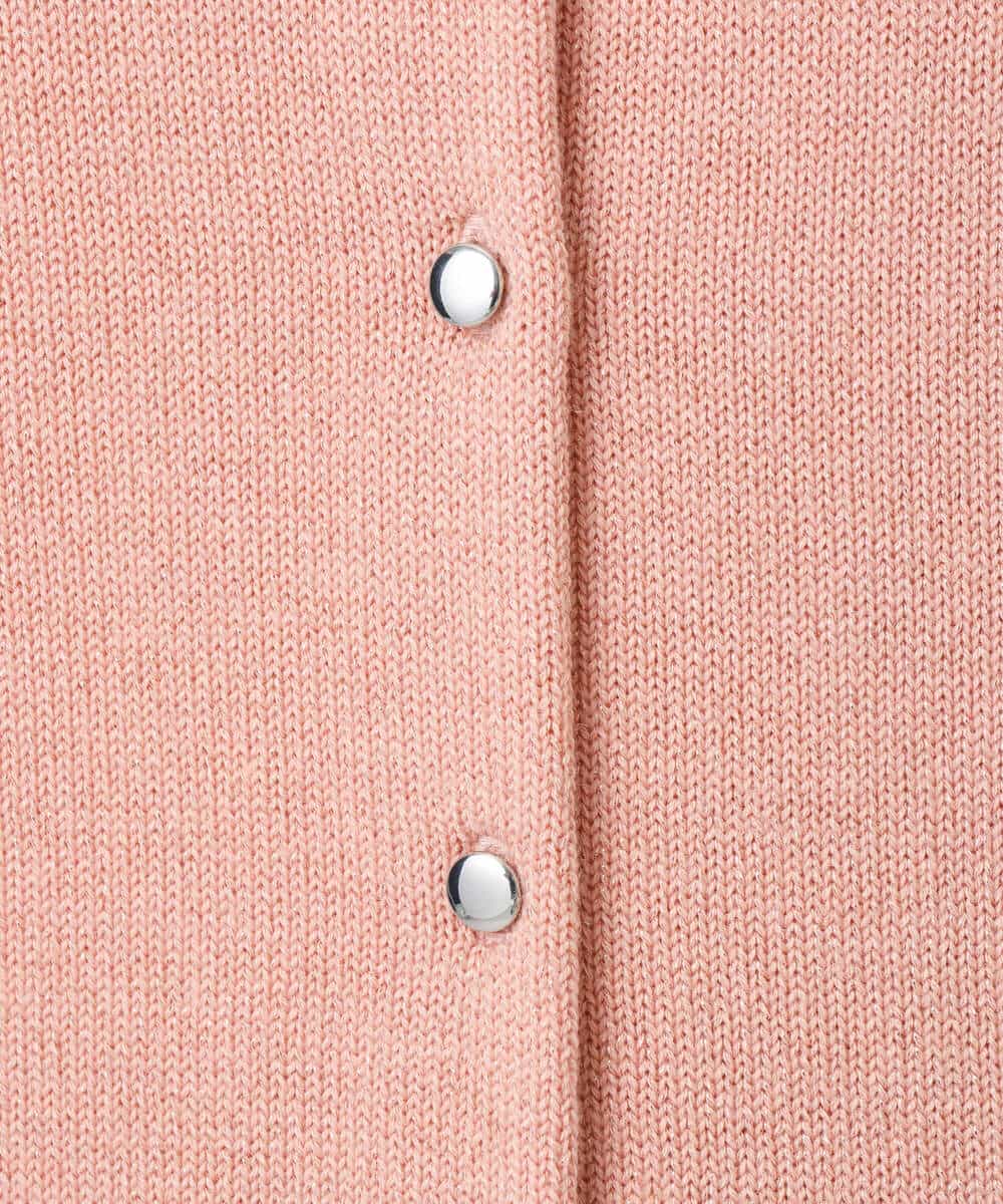 FKSDD61140 MK MICHEL KLEIN(MK ミッシェルクラン) キラキラ ラメニットカーディガン/洗える サーモンオレンジ