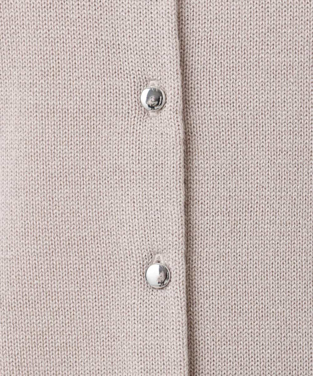 FKSDD61140 MK MICHEL KLEIN(MK ミッシェルクラン) キラキラ ラメニットカーディガン/洗える サーモンオレンジ